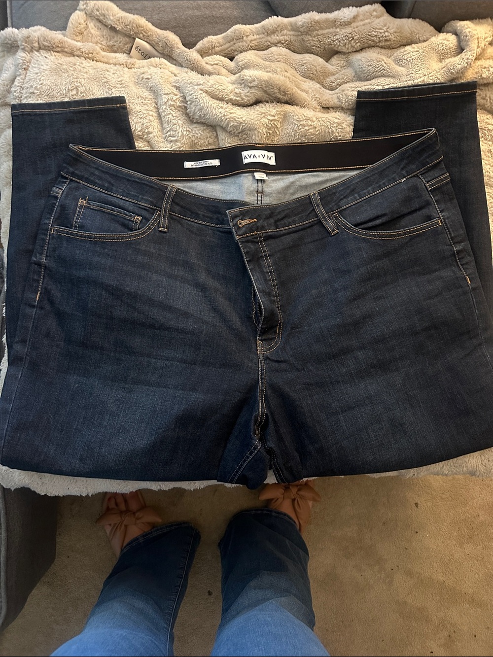 Ava & Viv Dark Indigo Straight Leg Jeans